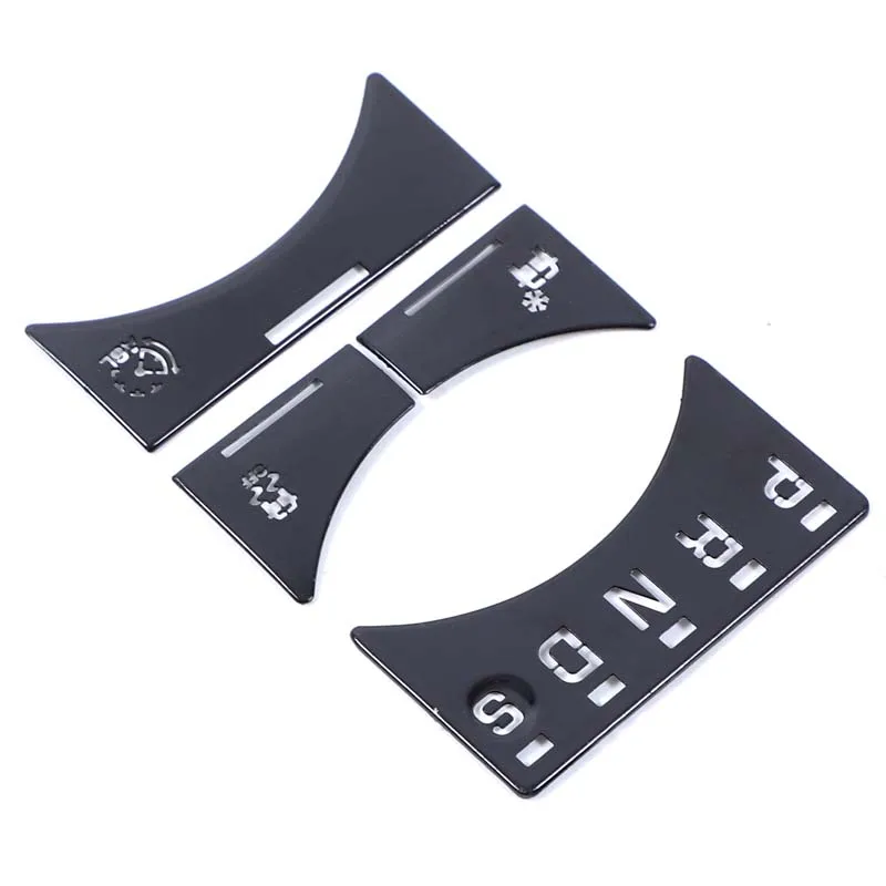 Per Jaguar XJ 2010-2019 nero lucido pulsante del cambio auto adesivi decalcomanie accessori per la modifica degli interni dell'auto