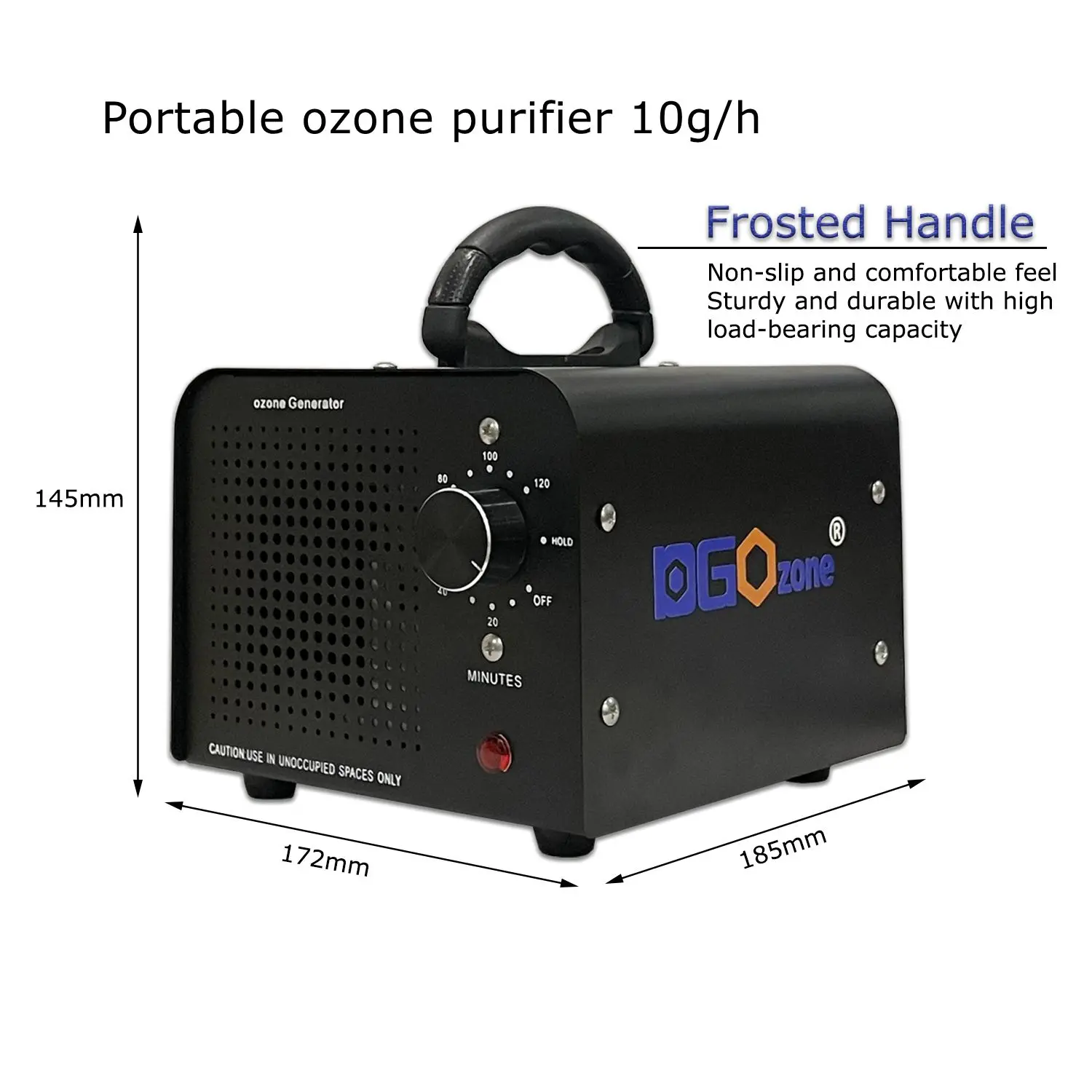 Purificador de ozono portátil, ozonizador de 10 g/h con temporizador, purificador de aire de ozono KH-PAN10 DGOzone