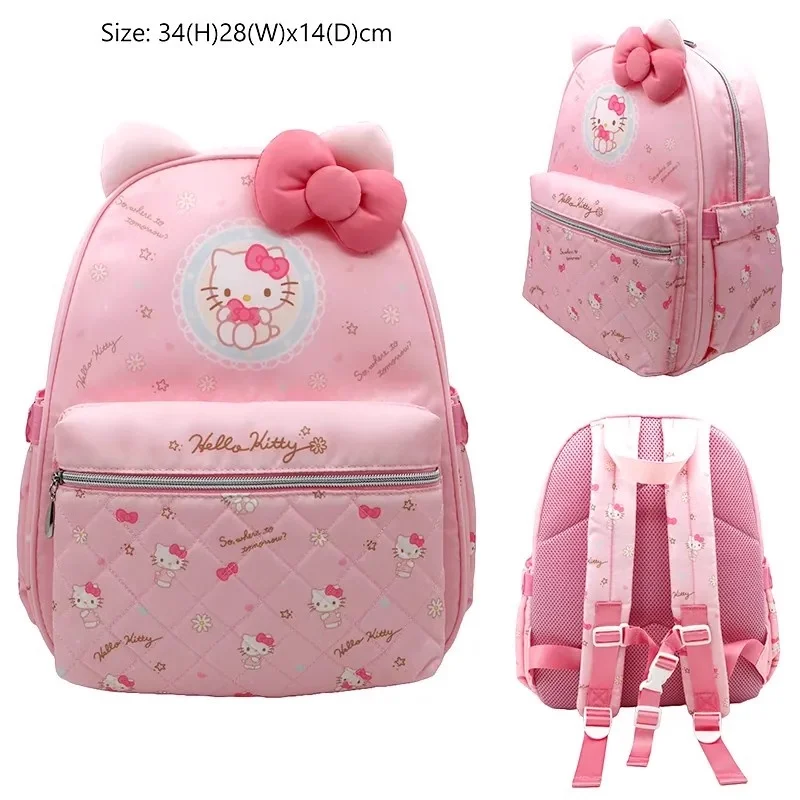 34Cm Original 2023 December Melody Kuromi Cinnamoroll Kitty Sanrio Cartoon Anime Children's Backpacks Plush Toys for Kids Gift