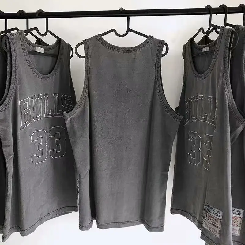 Summer New Sleeveless Vest, Retro Men's And Women's Hong Kong Style Trend, Loose Fitting Casual T-shirt, Camisole Vest