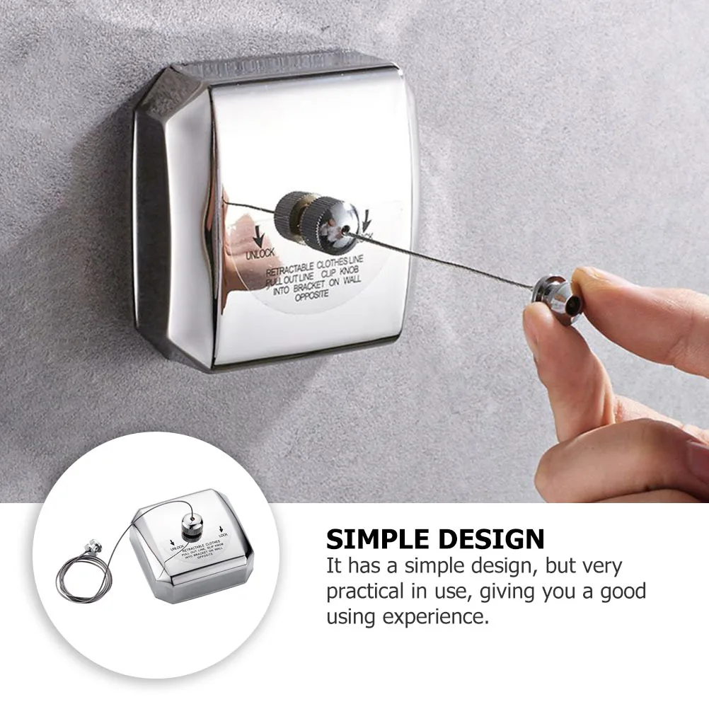 

Portable Retractable Clothesline Lightweight Clothes Hanging Rope Telescopic Design for Hotel Laundry Outdoor Use