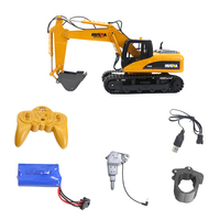 Huina Rc Excavator Semi-Alloy Remote Control Engineering Vehicle Toy 15 Channels With Gripper And Drill