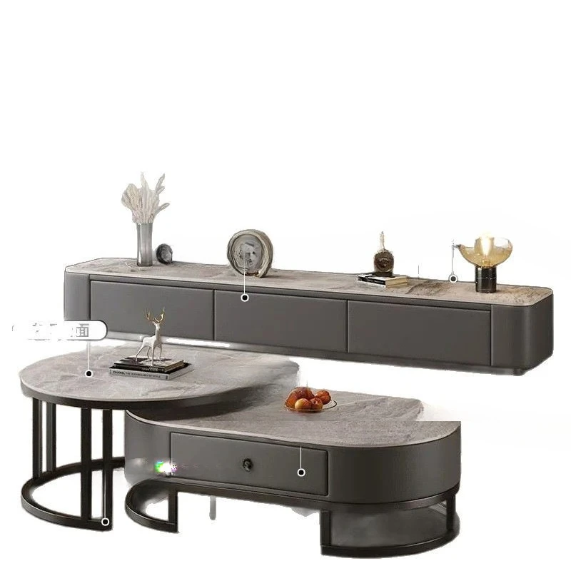 

Комбинация журнального столика, современная простая маленькая квартира, светлая, роскошная, утолщенная, для гостиной, домашнего напольного шкафа, комбинация