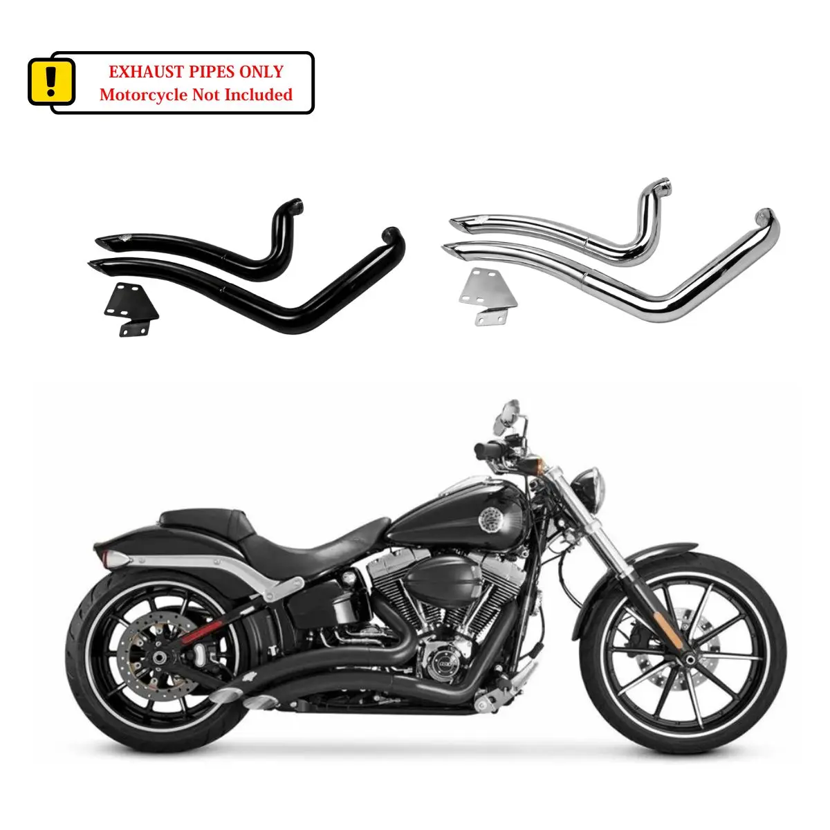 

Big Radius 2-Into-2 Exhaust Mufflers For Harley Softail Models Designed For Easy Bolt-On Upgrade