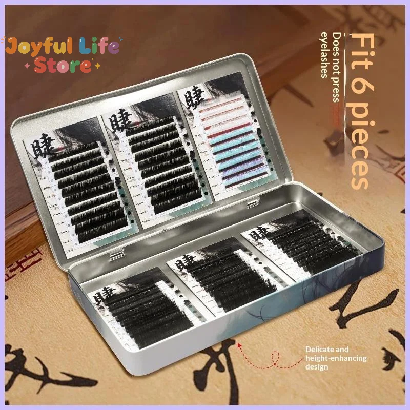 Hot 7Pcs Extended Magnetic Tray With Heightened Design Chinese Style Magnetic Eyelash Storage Case For 6-15mm False Eyelashes