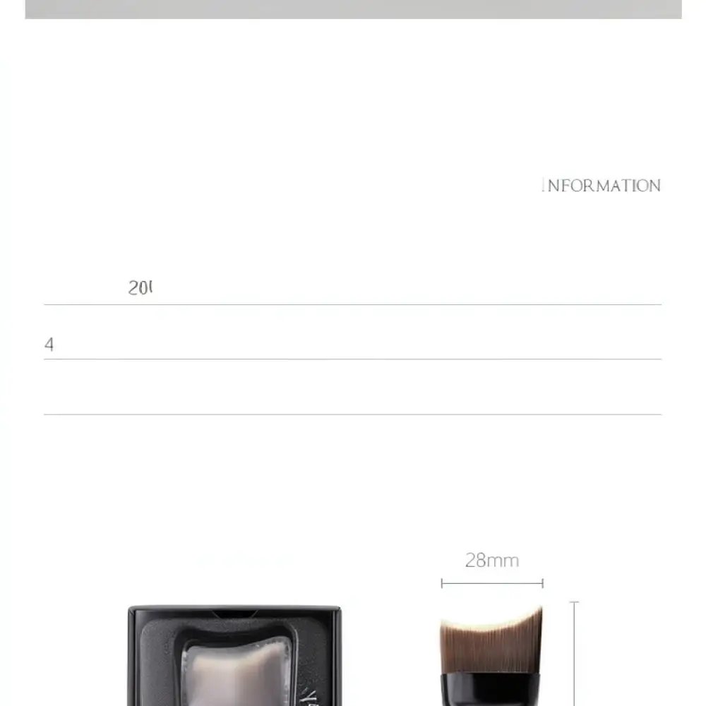 L Shaped Face Foundation Applicator For Lishu Makeup Tool Curved Blade Design High Efficiency Liquid Buffer Brush