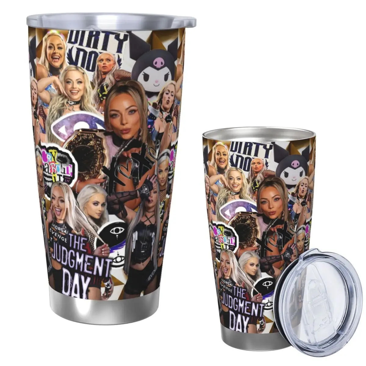 

Liv Morgan Stainless Steel Tumbler Vacuum Insulated Mug Thermal Cold Cups Straws With Lid 20oz