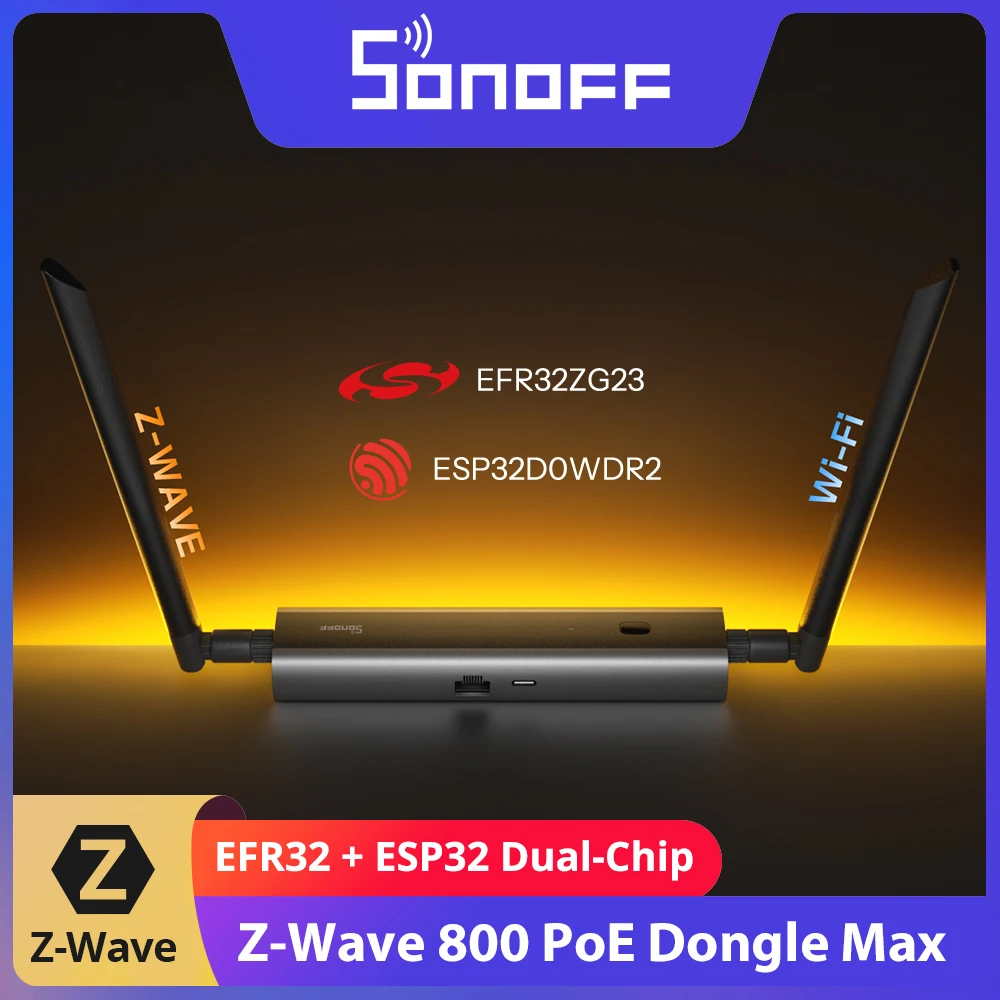 Image of SONOFF Dongle-MZG23 Z-Wave 800 PoE Dongle Max EFR32ZG23 ESP32D0WDR2 Dual-Chip Unterstützt Ethernet Wi-Fi USB Mit Z-Wave Langstrecken-Reichweite