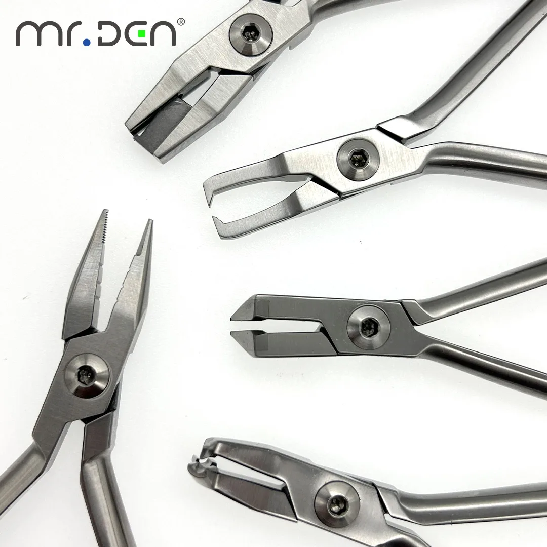 MR DEN Denta lNance حلقة الانحناء ذو طيات نهاية البعيدة القاطع سلك ضمد كماشة تقويم الأسنان أداة جراحية للعيادات