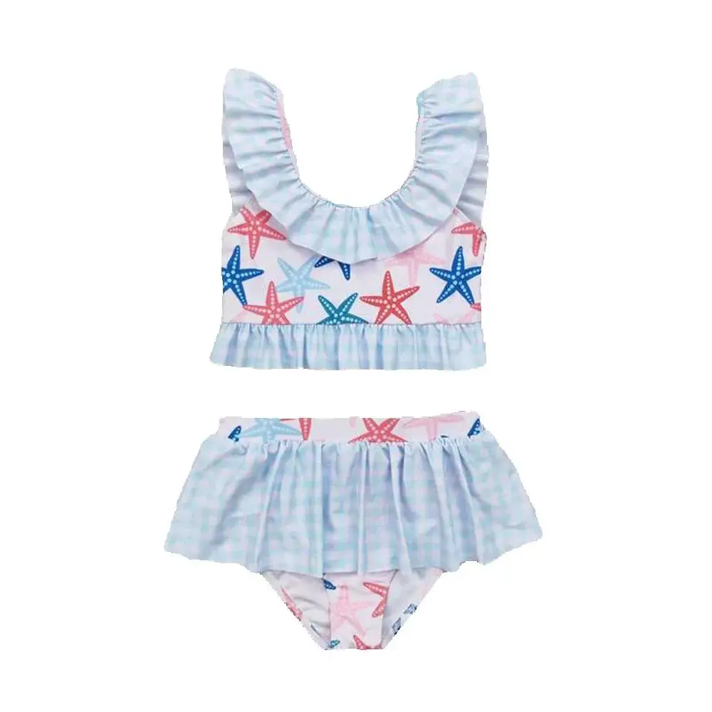 

Baby Girls Summer Swim Baby Girls 2pcs Star Fish Ruffle Swimsuit Set Summer Swimwear for Infants