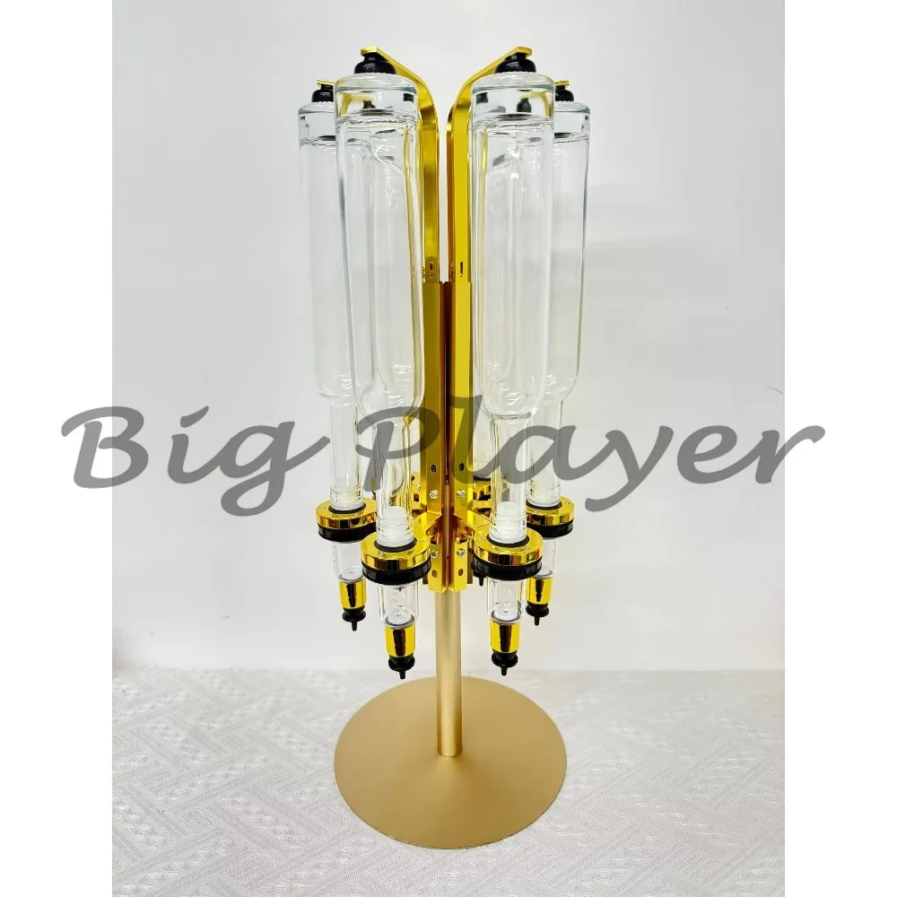 New Gold 375ml Rotating Design 6 Bottles of Perfume Dispenser Store-wide Perfume Display Stand with 6 Pump Head Dispensers