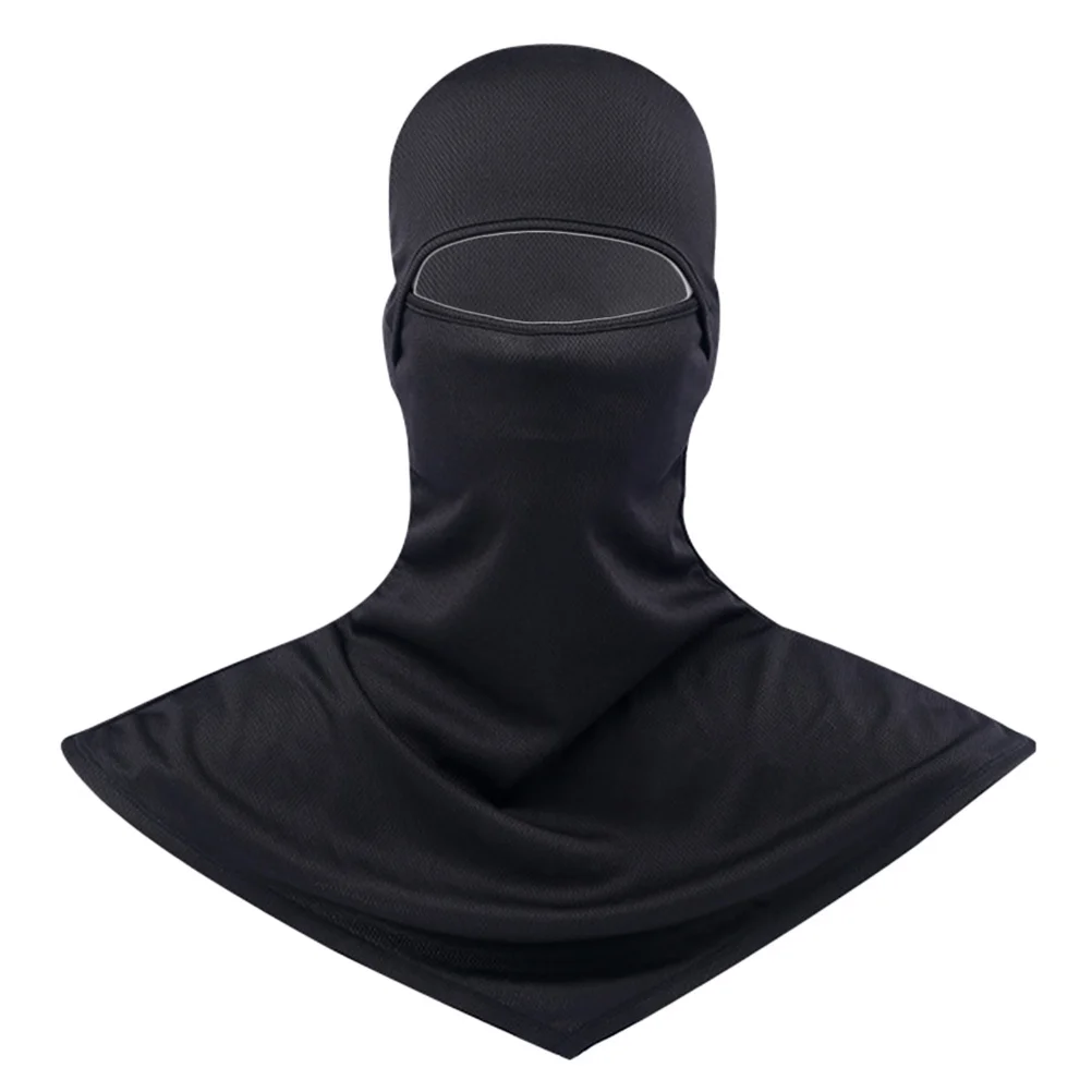 1 шт. черная дышащая солнцезащитная маска для головного убора, защитный чехол для всего лица, быстросохнущая, впитывающая пот, езда на открытом воздухе, езда на велосипеде