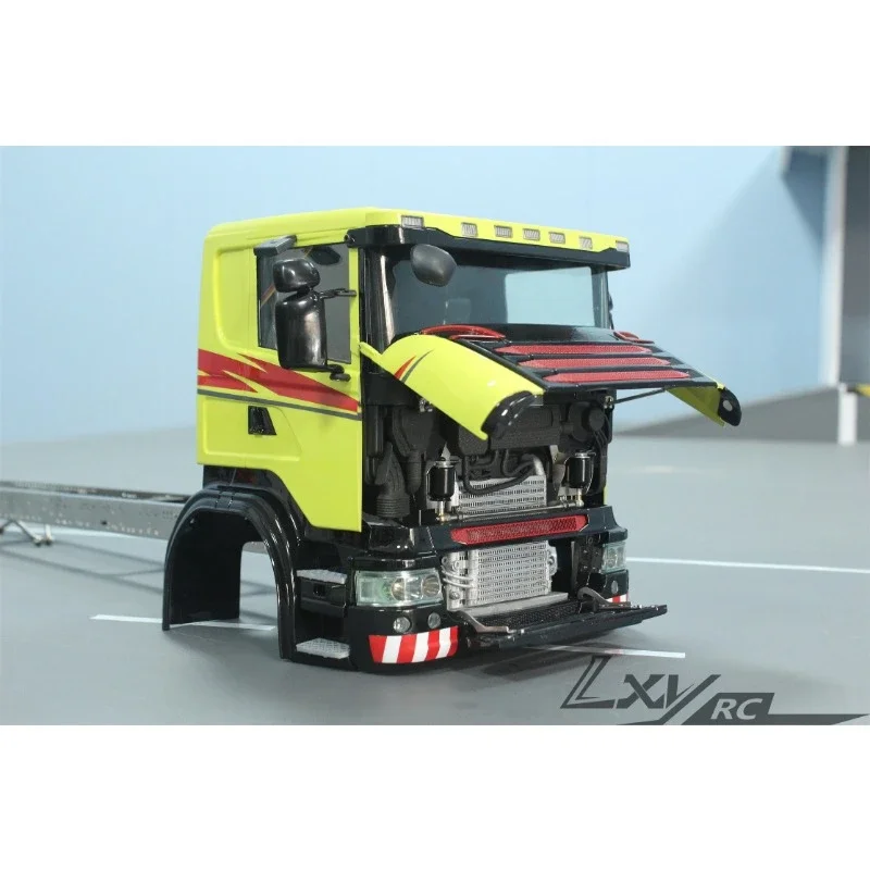 Simulation Front Face Components Suit for 1/14 Tamiya RC Truck Trailer Tipper Scania R730 R620 R470 Car Diy Parts