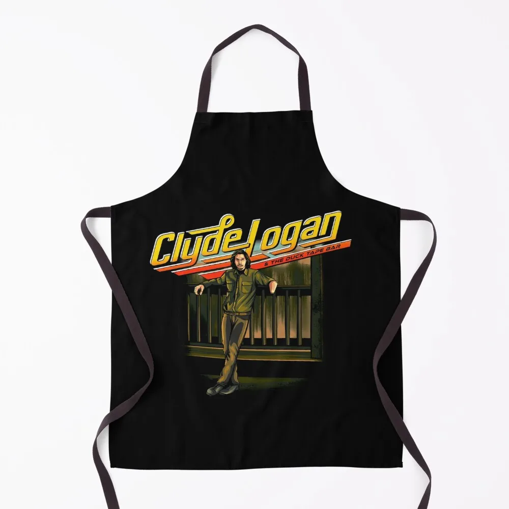 Clyde Logan Band Shirt Design Apron beauty master Waterproof Kitchen Woman kitchen gadgets Kitchen Things For Home Apron