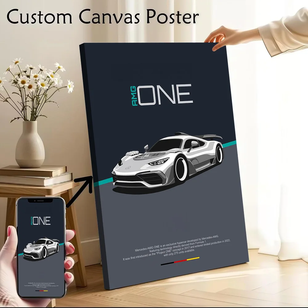 German Car- ONE Poster Customizable Printed Canvas Painting for Pictures Wall Art Modern Home Decoration Ornaments Room Decor