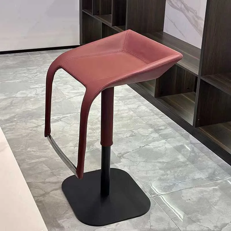 Comfortable Luxury Bar Chair Ergonomic Computer Relaxing Leather Bar Chair Vintage Swivel Accent Taburete Alto Kitchen Furniture