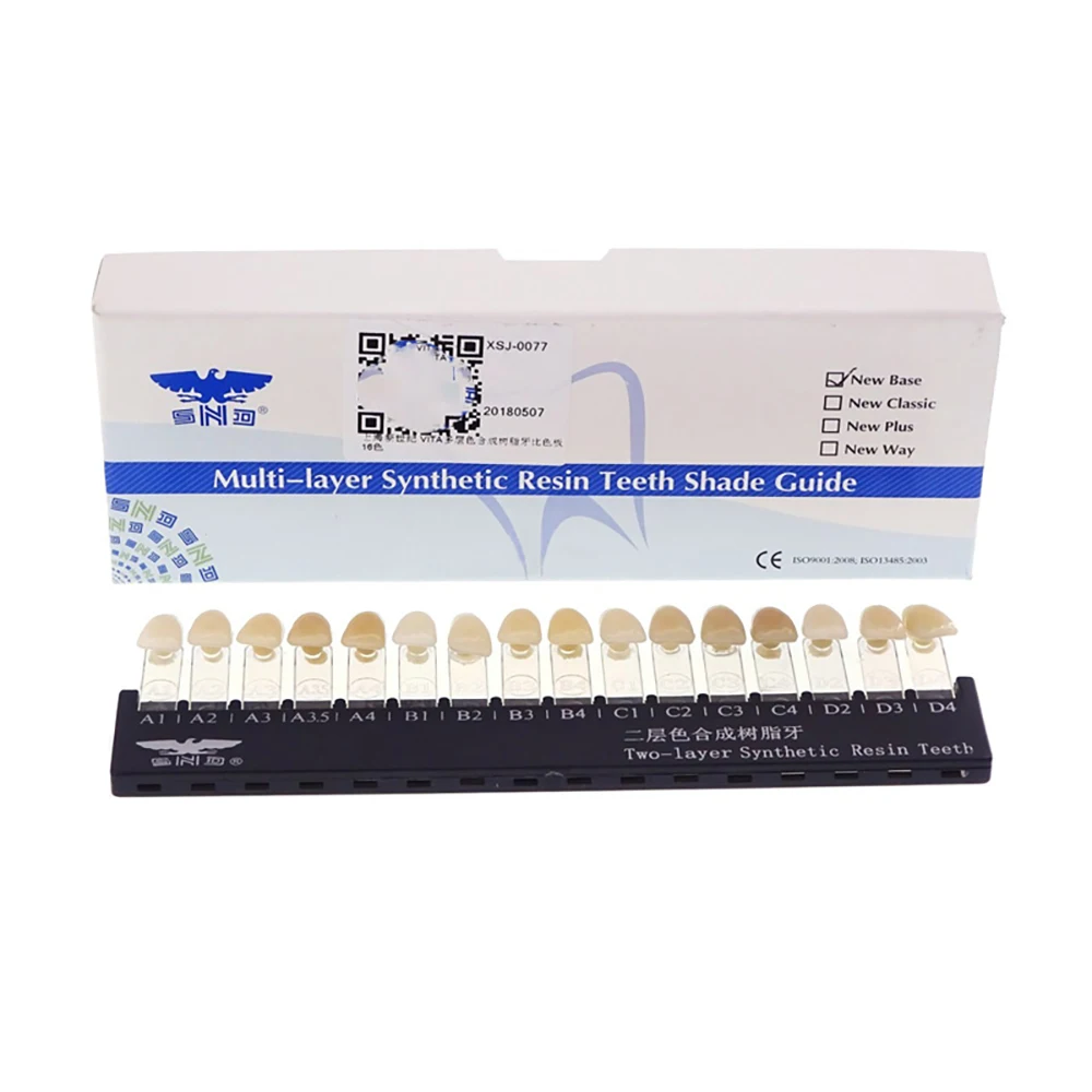 Dental Multi-layer Synthetic Resin Teeth Shade Guide 16 Colors 16 Shades for Dental Teeth Shade Comparison