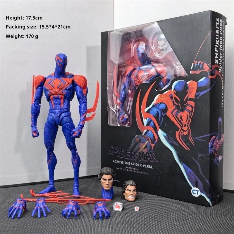 

17.5cm 2099 Spider Man Shf Miguel O'Hara Popular Animation Figure Model Statue Collection Desktop Decoration Ornament Toys Gifts