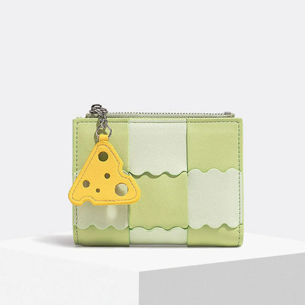 محفظة نسائية صغيرة لبطاقات الائتمان قابلة للطي وخفيفة الوزن ومحفظة قصيرة لطيفة لتغيير العملات المعدنية وحقيبة منظم للبطاقات