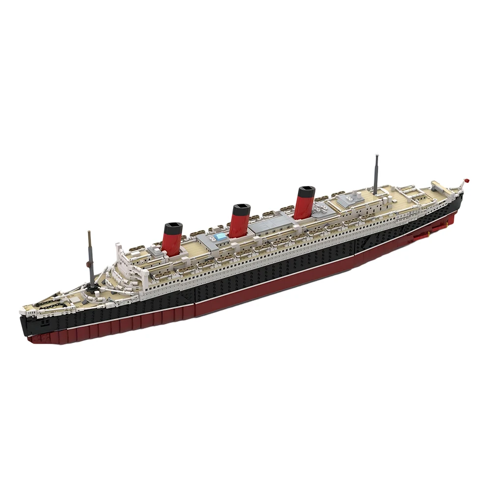 MOC Queen Mary Cruise Ship Building Blocks Set - 4693 Piece Vintage Cruise Ship Model Kit Collectable Gifts for Adults and Teens