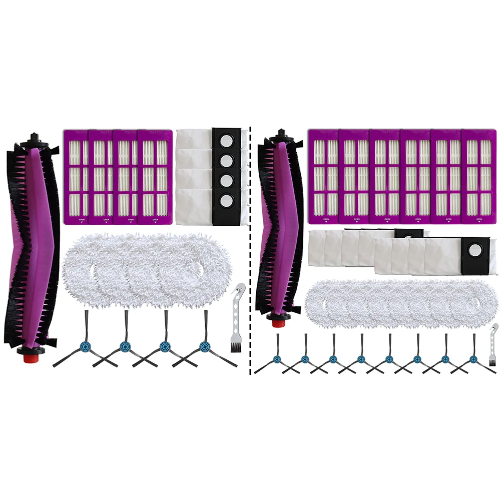 Sweeping Solution Bundle Featuring Main Side Brushes Filters Mop Cloths & Dust Bags Compatible With For Eureka J15 Pro/Ultra