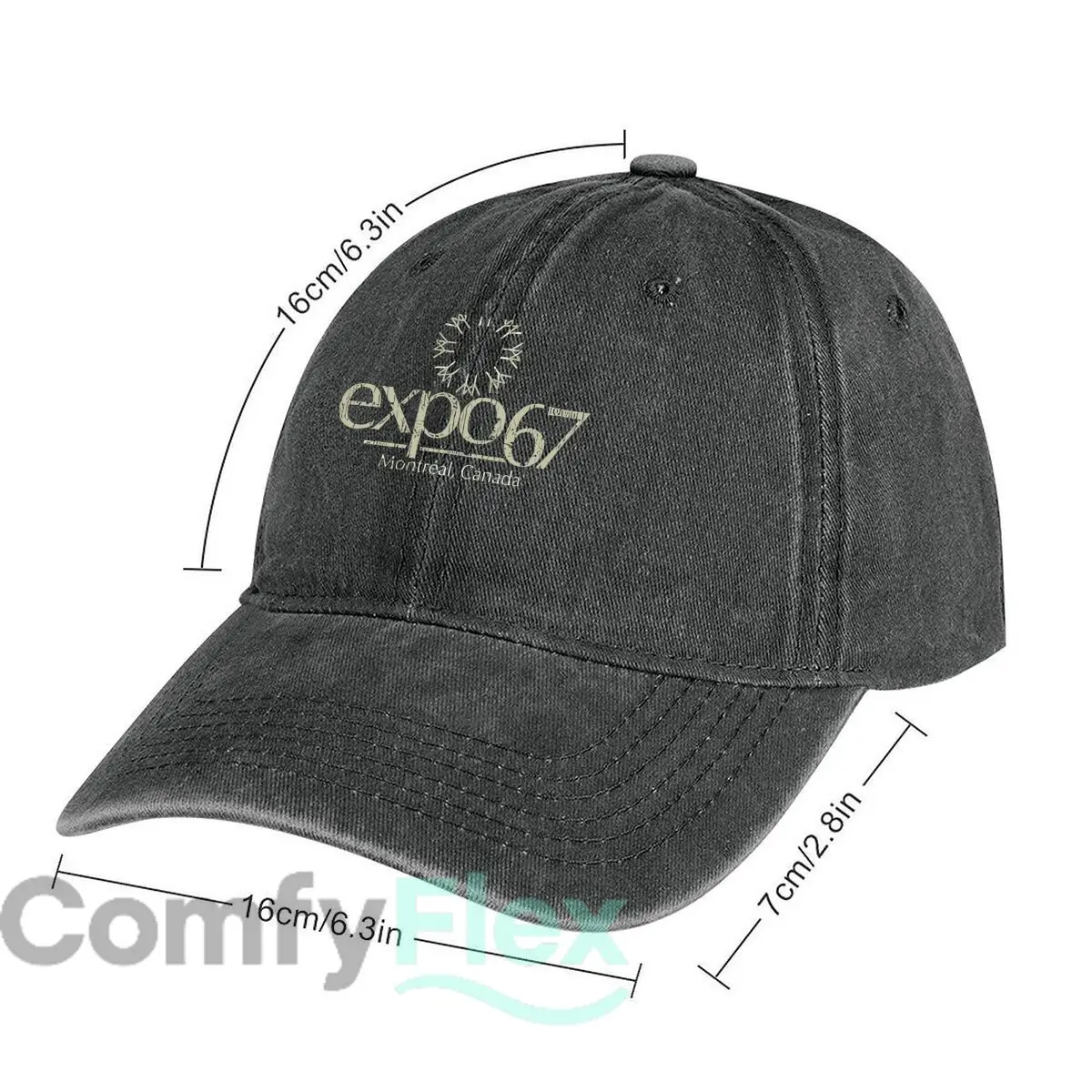 Expo 67 Montreal Logo Unisex Adjustable Adult Washed Baseball Cap Casual Hat