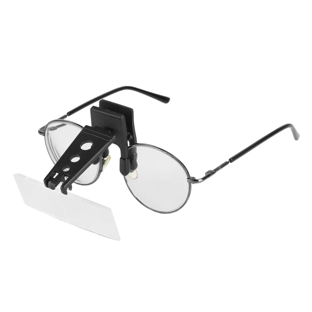 1.5x 2.5x 3.5x Magnification Plastic Case Clip on Glasses Type Magnifier Magnifying Glass Clip on Magnifier Plastic Magnifier