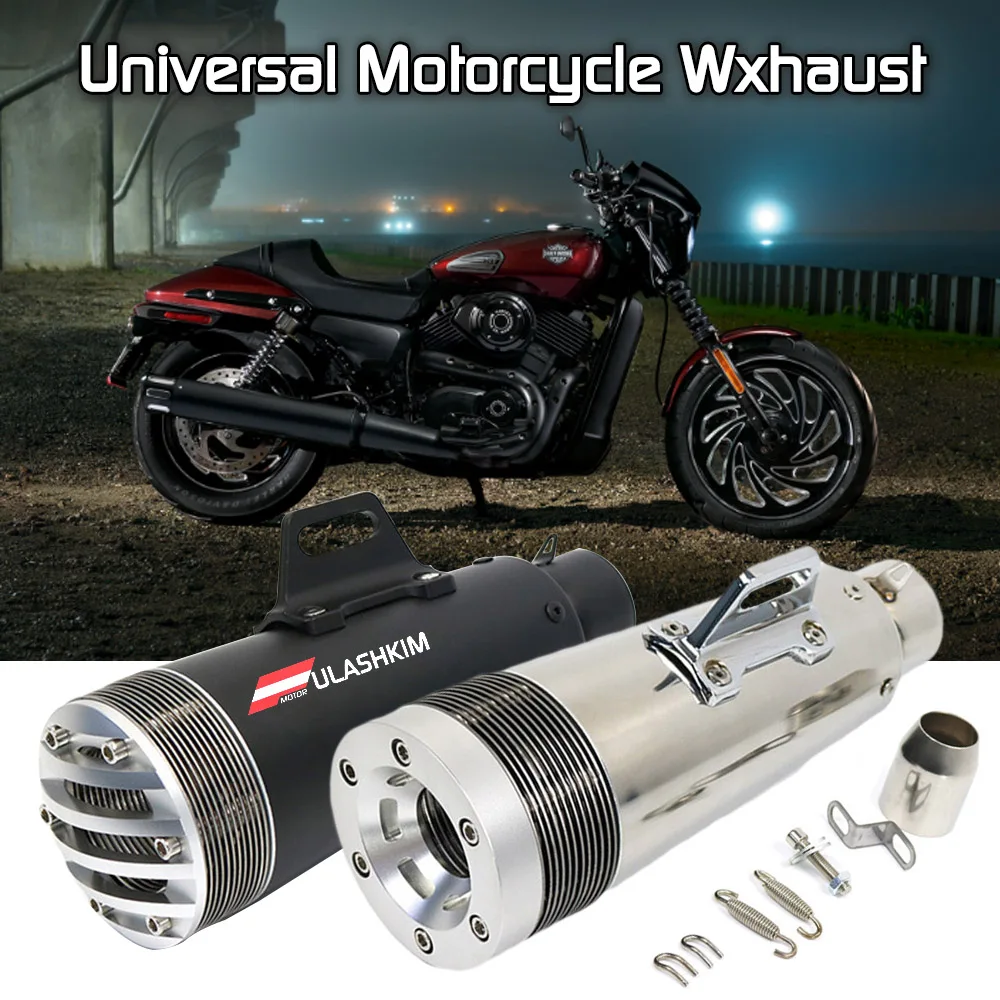 

Universal Motorcycle Exhaust Slip On For F750 F850 GS Adv Muffler Cb400f K196 Gsx250r Zx14r Tenere 700 Ninja450 Exhaust 51mm