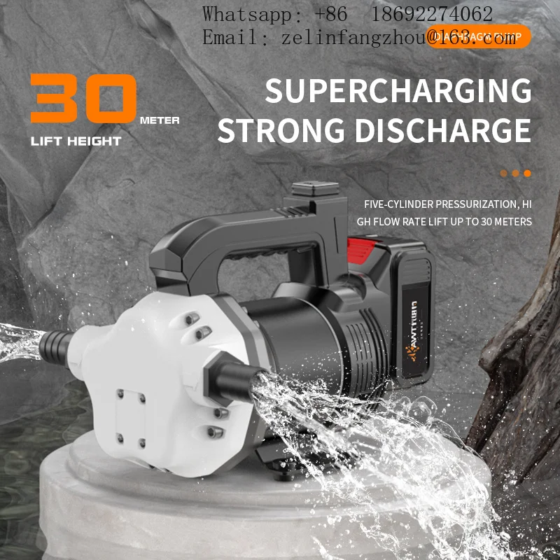 Cordless Lithium Battery Electric Diaphragm Pump NBR Membrane 30m Head Farm Irrigation Pesticide Sprayer Portable Heavy