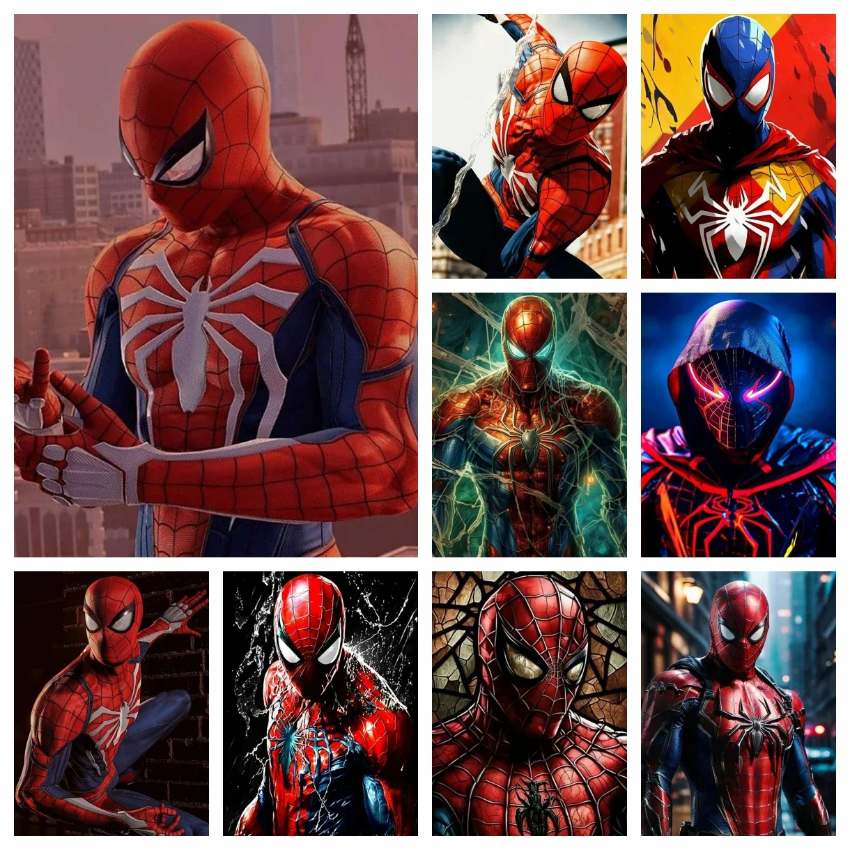 

Квадрат Marvel 5d DIY алмазные наборы для рисования, новинка 2024, вышивка, мозаика, вышивка крестиком, красочные Человеки-пауки, супергерои, детский подарок