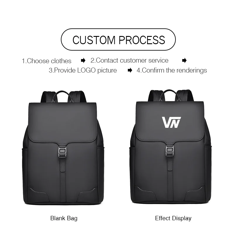 Custom Your Logo Backpack Waterproof Travel Bag Personality Customization 15 inch  Business Men's Backpack Computer Bag Gift Bag