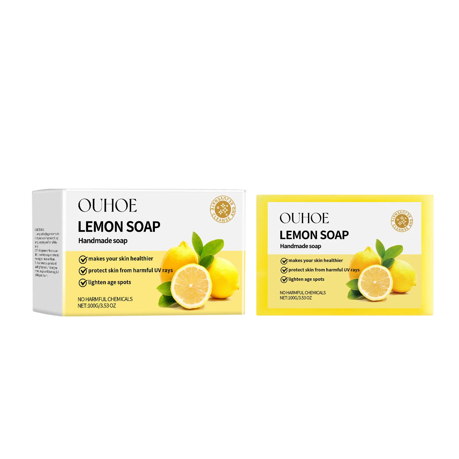 Cleansing Shower Soap Moisturizing Oil Control Refresh Clean Pores Lemon Fragrance Glowing Smooth Skin Brightening Bathing Soap