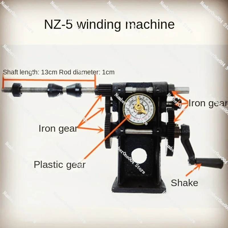 NZ-5 hand crank electric winding machine Feizhi winding machine dial speed regulation manual iron gear pointer winding coil