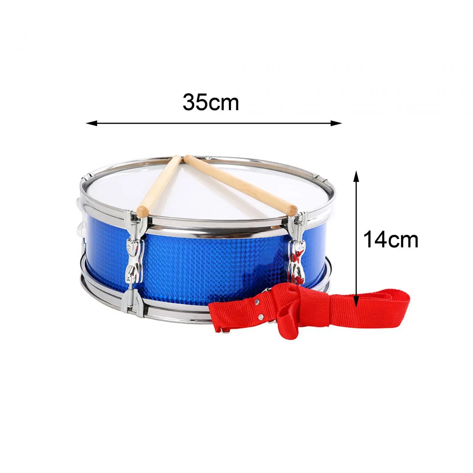 13" Snare Drum for Music Exploration with Adjustable Strap for Beginners
