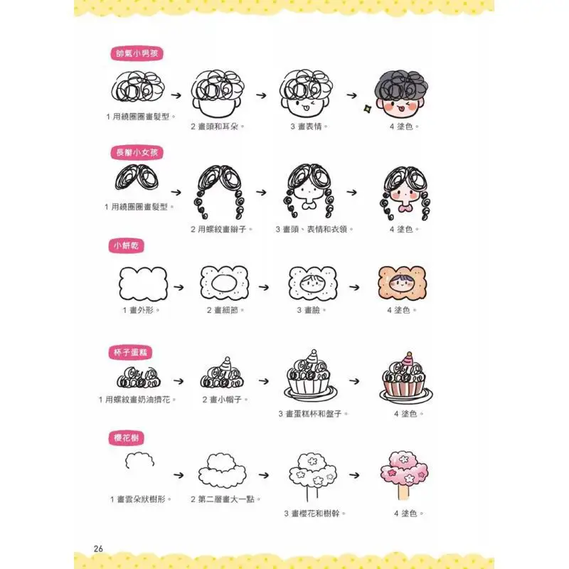 سريع التعلم شخصيات Qcute Stick مع فقط عدد قليل من السكتات الدماغية يمكنك رسم المظهر اللطيف في الحياة اليومية 9789576869204