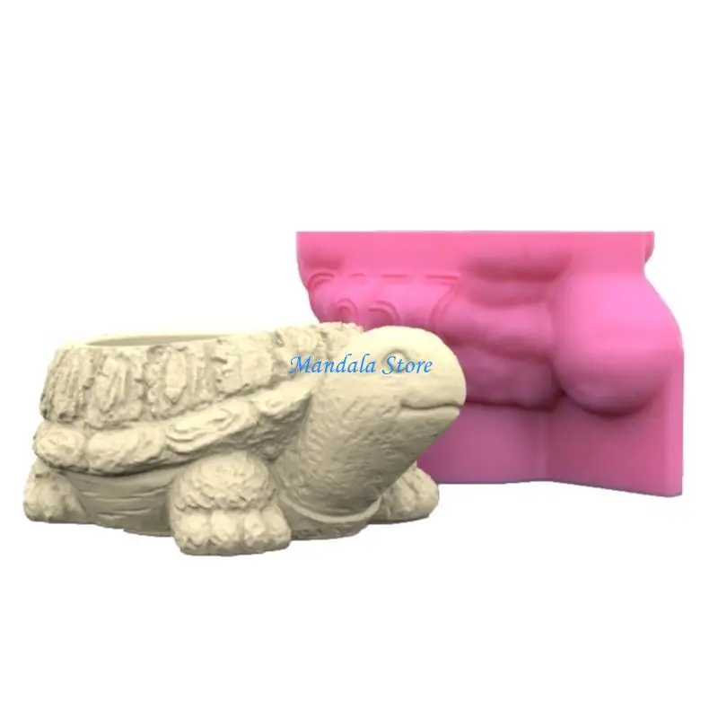 

U2JC Animal Shaped Flowerpots Resin Molds Animal Plant Pots Molds for DIY Craft Home Decorations