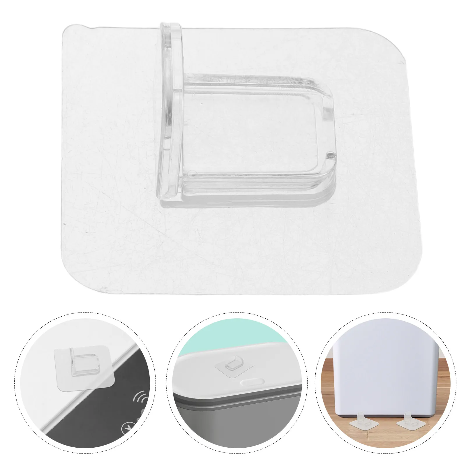 12Pcs Trash Can Wall Protectors Adhesive Silicone Bumper Guards Peel Stick No Drill Kitchen Bathroom Office Trash Bin Stopper