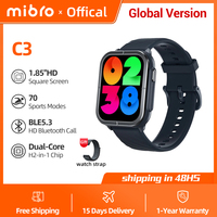 Mibro C3 Smartwatch 1.85Inch HD Screen Dual Core Bluetooth Calling 4PD Heart Rate Monitoring 350mAh Sports Men Women Smart Watch