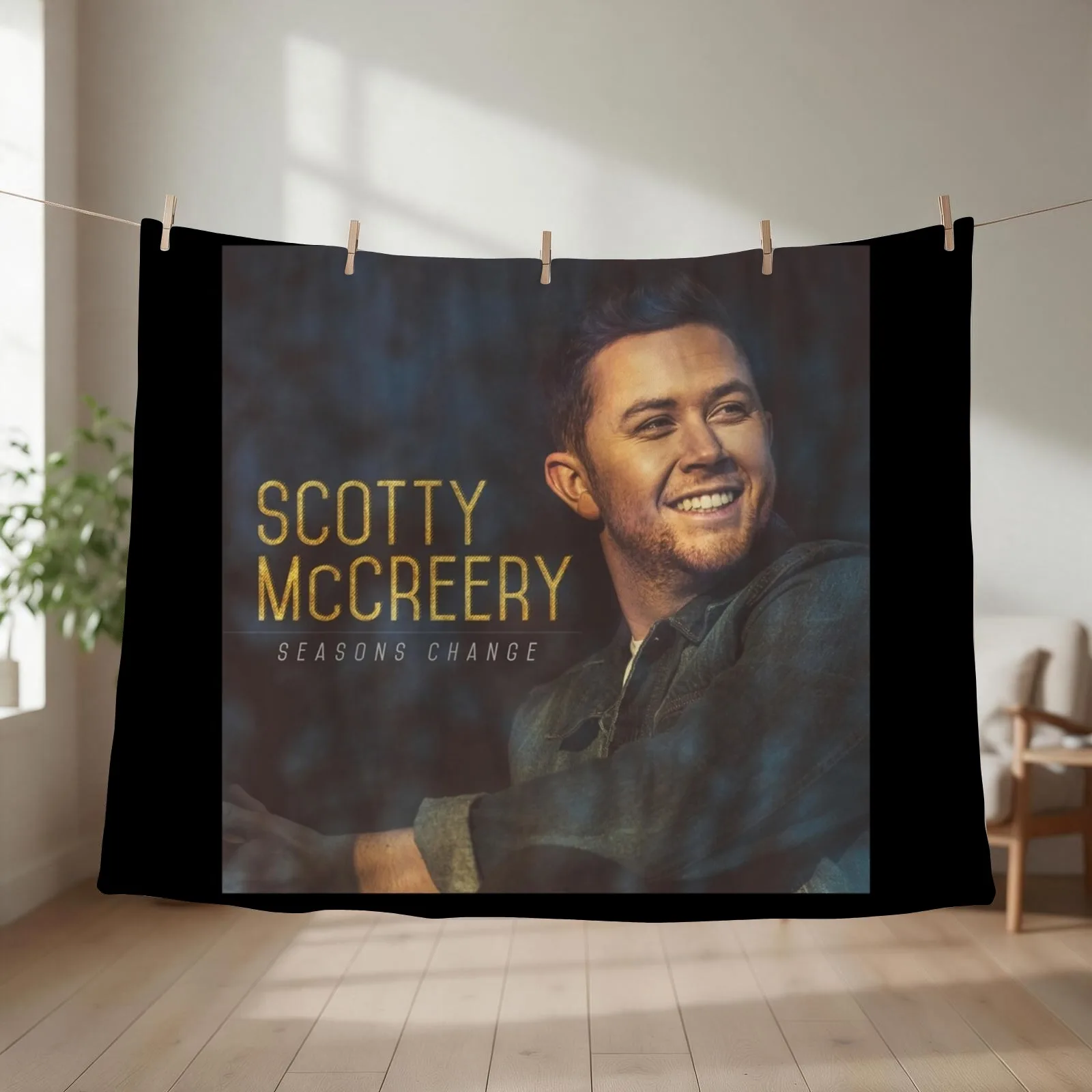 Scotty McCreery seasons change Throw Blanket Personalized Gift heavy to sleep Flannel Bed covers Blankets