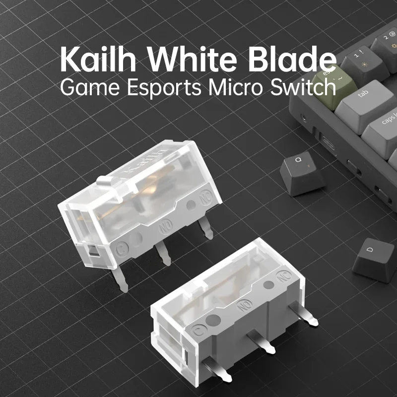 

10-100Pcs Kailh White Blade Micro Switch 100 Million Click Computer Game mouse left right repair microswitch button