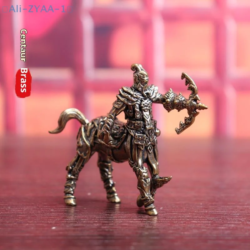 【ZYAA-1】Brass Material Centaur Horse Tail Ornament Craft Sagittarius Decoration Office Decoration