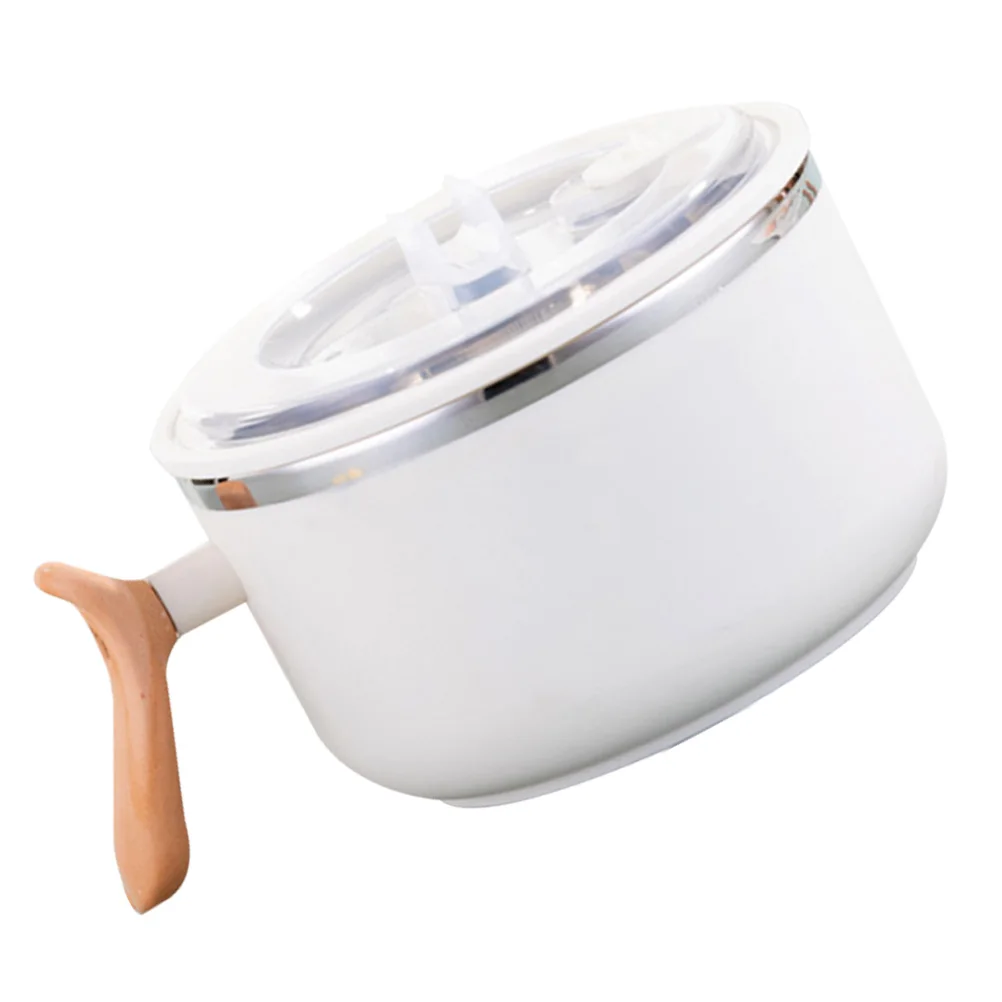 

Stainless Steel Instant Noodle with Lid Large Capacity Transparent Cover Reusable Bento for Office Travel Camping Household