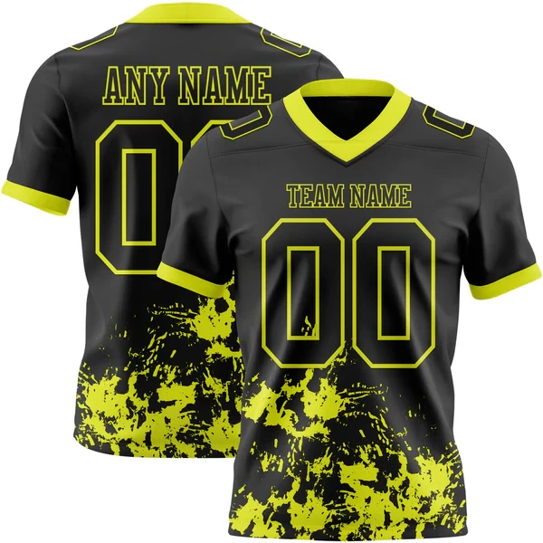 Custom Graffiti Style American Football Jersey Personalized Diy Team Name Number V Neck Breathable Sport Uniform For Men Women view 4