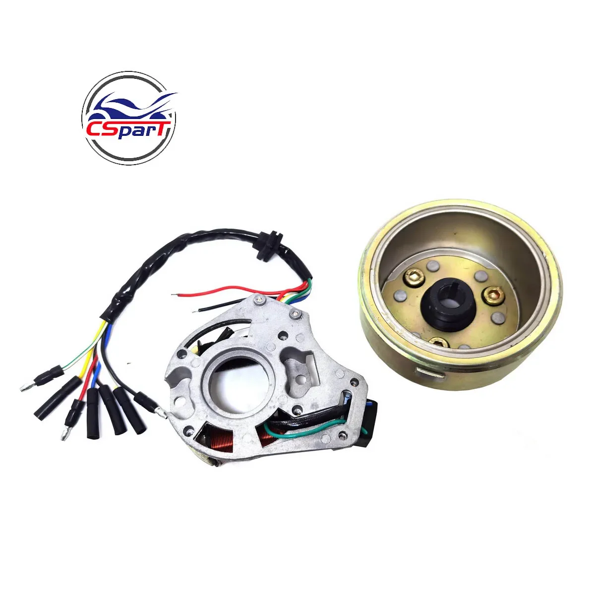 Kit de Stator de Rotor de Volant d'Inertie Magnéto pour Démarrage Électrique, 2 Pôles, 50CC, 70CC, 90CC, 110CC, 125CC, Lifan, ZongShen, Loncin, D343, Façades RL de Pit Bike