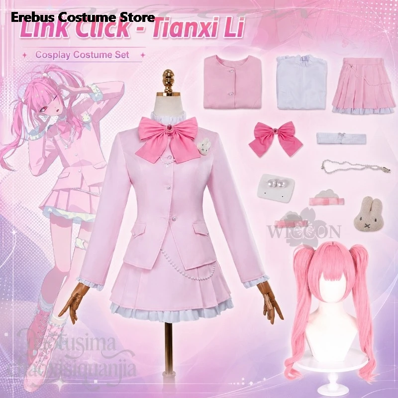 Halloween Tianxi Li New Outfit Kawaii Pink Suit Coat + Bow + Dress Sweet Lolita, Anime Link Dream Click Five Year Anniversary Co