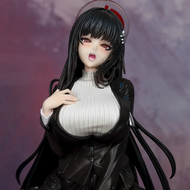 OL李銀フィギュア 黒絹制服 美少女座像 日本製GKアニメモデル 二次元ゲームグッズ 置物