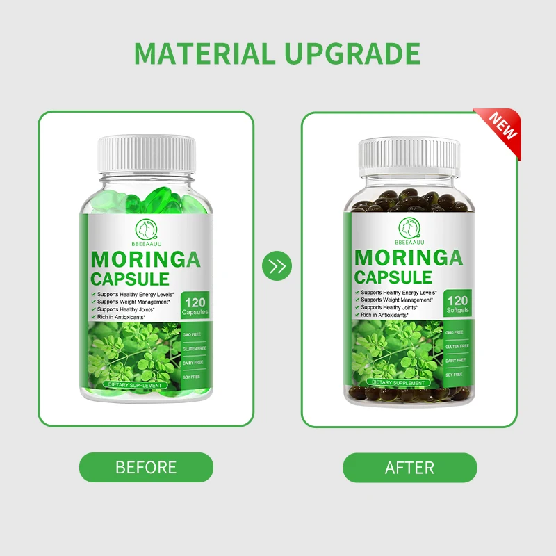 Moringa Oil Capsule Promotes Metabolism Support Weight Loss Repairs Damaged Cells Alleviates Inflammation Cardiovascular Health