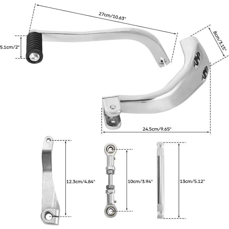 Set laterale per picchetto cambio con controlli centrali in alluminio per Harley Sport Glide Fat Bob FLSB FXFB FXFBS 20182025 Accessori moto con En