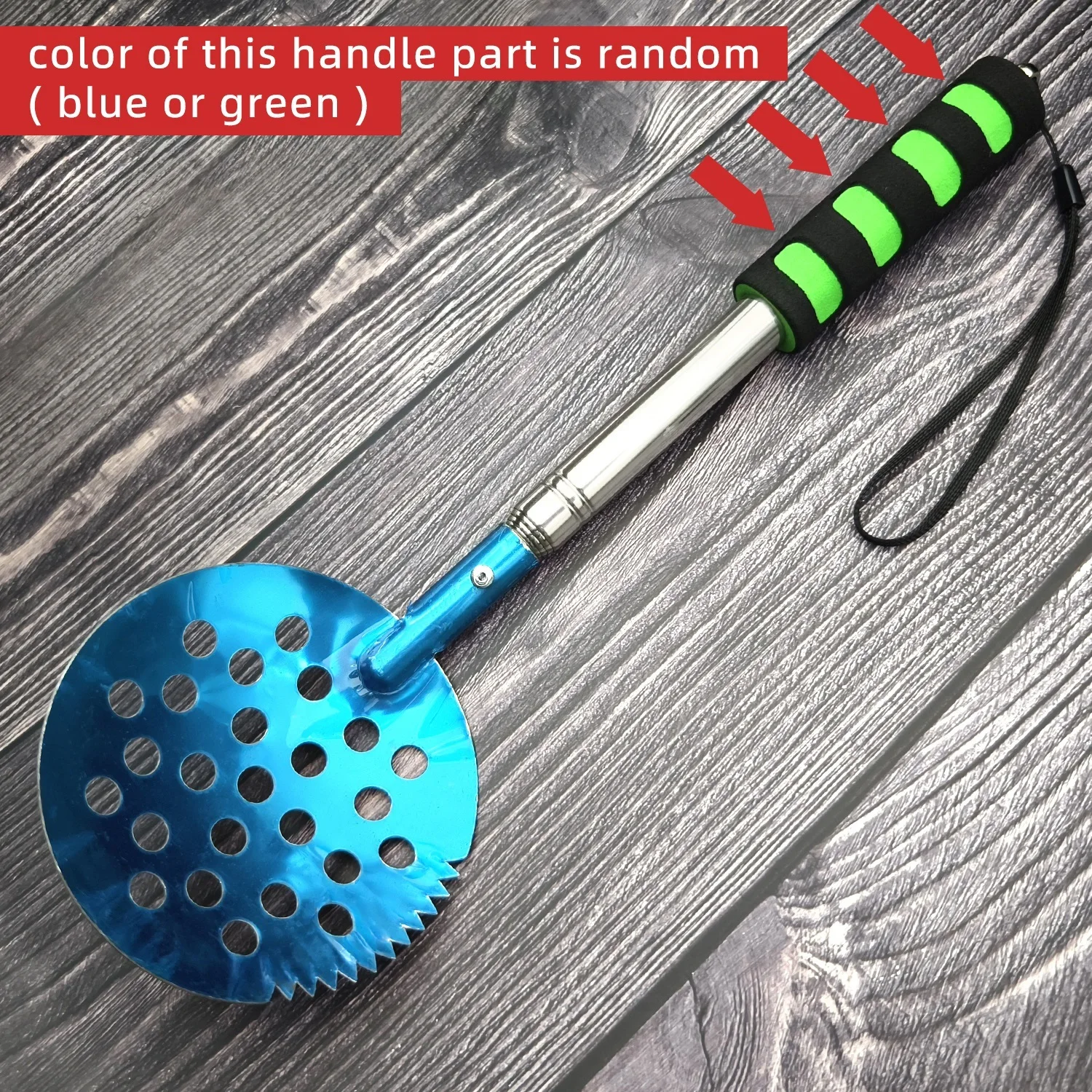 ANFS قابل للسحب الجليد الصيد مقشدة مغرفة الشتاء الجليد الصيد مغرفة مع مقبض طويل-مثالية الجليد معدات صيد الأسماك للصياد