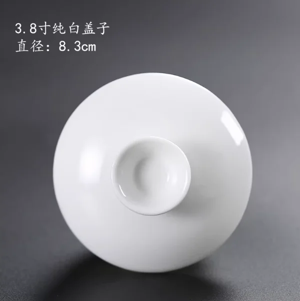 Cover Bowl Tea Cup Single Lid Ceramic Sancai Tea Bowl Household Accessories Kungfu Tea Set Spare Parts Blue and White Porcelain